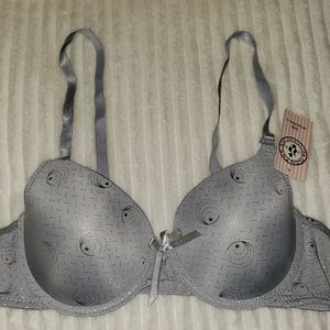 NWT Gray & Gold Bra